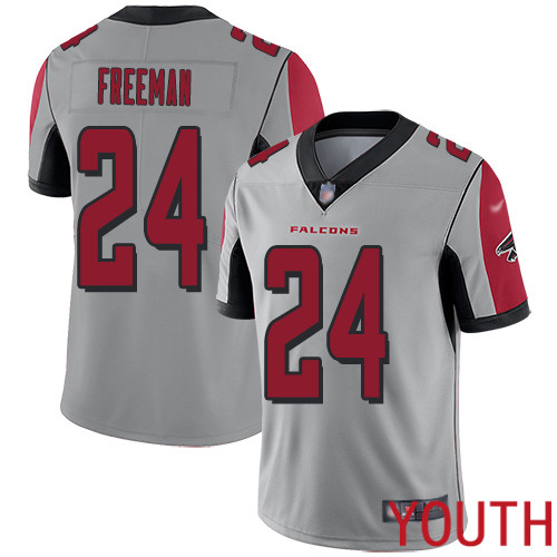 Atlanta Falcons Limited Silver Youth Devonta Freeman Jersey NFL Football 24 Inverted Legend